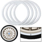 Omega Portawalls® Motorcycle Classic White Whitewall Inserts – Same Size Set (4 Pieces)