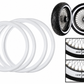 Omega Portawalls® Motorcycle Slim / Wide Whitewall Inserts – Custom Edition (2+2)