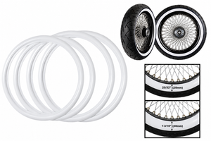 Omega Portawalls® Motorcycle Slim / Wide Whitewall Inserts – Custom Edition (2+2)