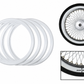 Omega Portawalls® Motorcycle Classic White Whitewall Inserts – Same Size Set (4 Pieces)