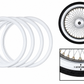 Omega Portawalls® Motorcycle Classic White Whitewall Inserts – Same Size Set (4 Pieces)