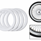 Omega Portawalls® Motorcycle Classic White Whitewall Inserts – Same Size Set (4 Pieces)