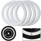 Omega Portawalls® Motorcycle Classic White Whitewall Inserts – Same Size Set (4 Pieces)