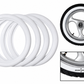 Omega Portawalls® Motorcycle Classic White Whitewall Inserts – Same Size Set (4 Pieces)