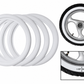 Omega Portawalls® Motorcycle Classic White Whitewall Inserts – Same Size Set (4 Pieces)
