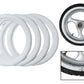 Omega Portawalls® Motorcycle Classic White Whitewall Inserts – Same Size Set (4 Pieces)