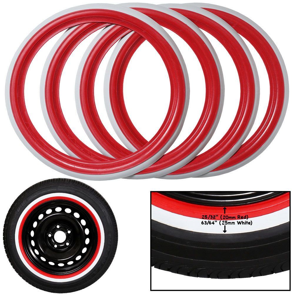 Tire accent recreating the appearance of Atlas era whitewall vehicles