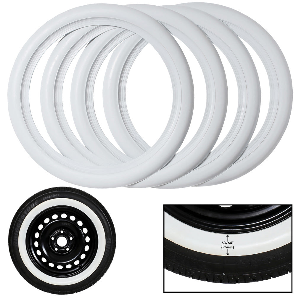 Decorative whitewall tire accessory for vintage vehicles