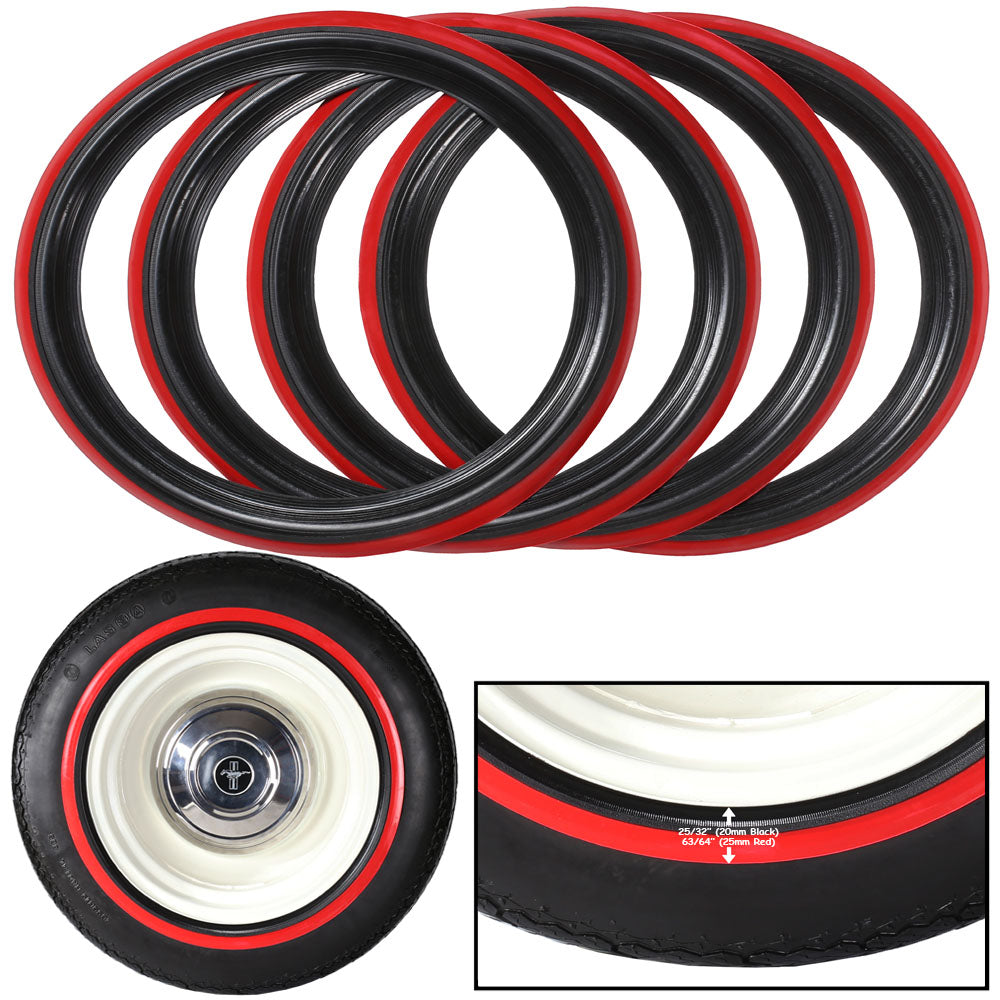 Vintage whitewall insert inspired by Atlas era automotive design