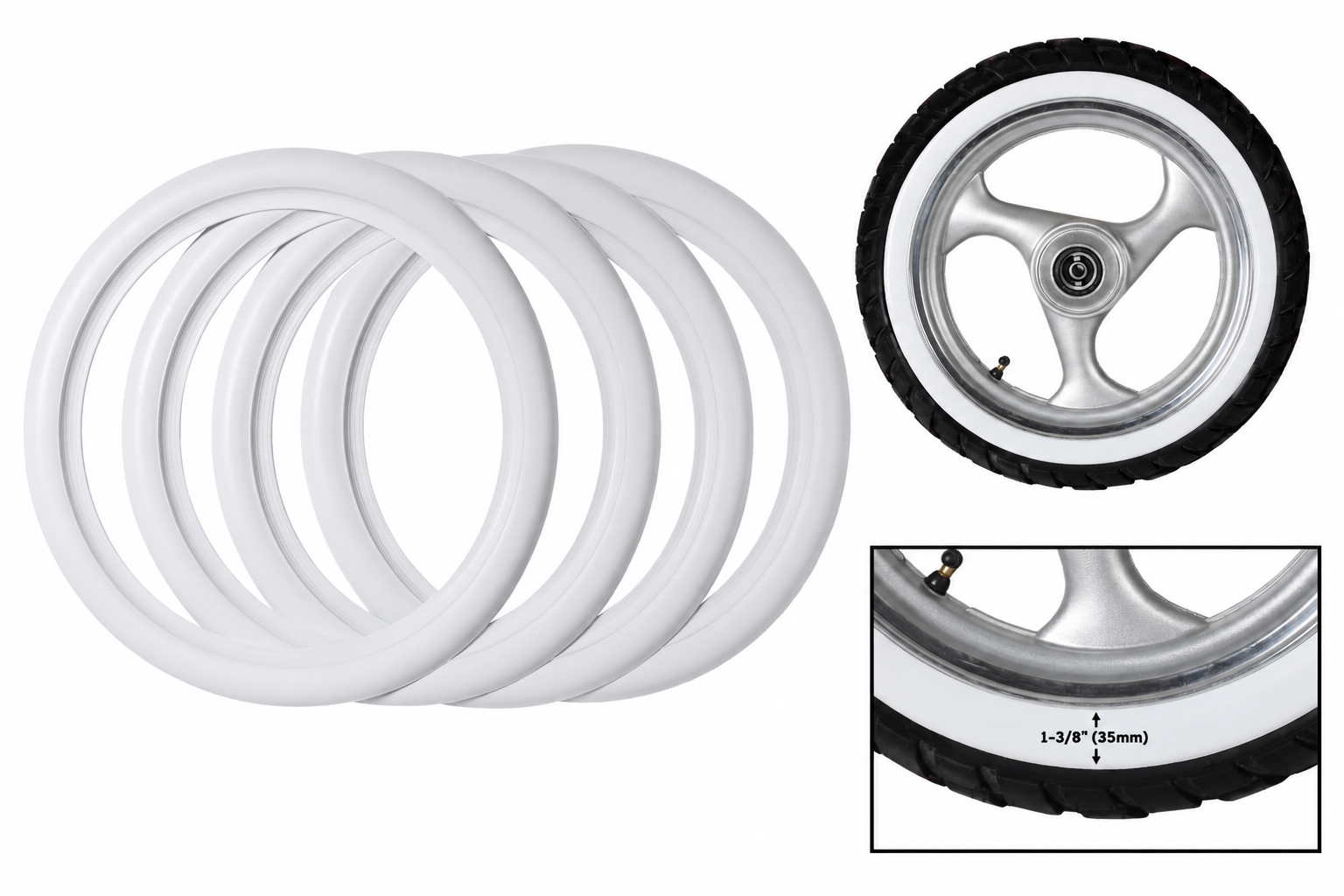 Tire styling kit inspired by vintage motorcycle culture
