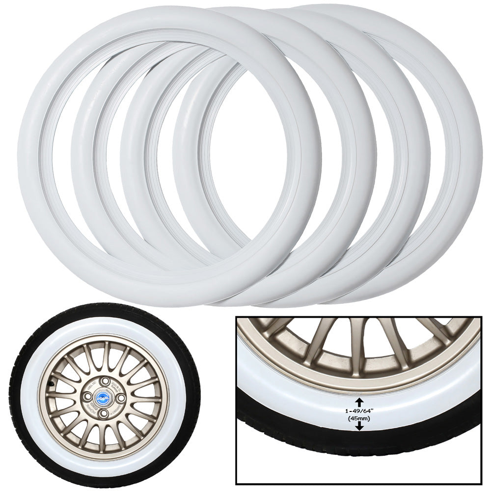 White sidewall enhancement insert for vintage automotive enthusiasts