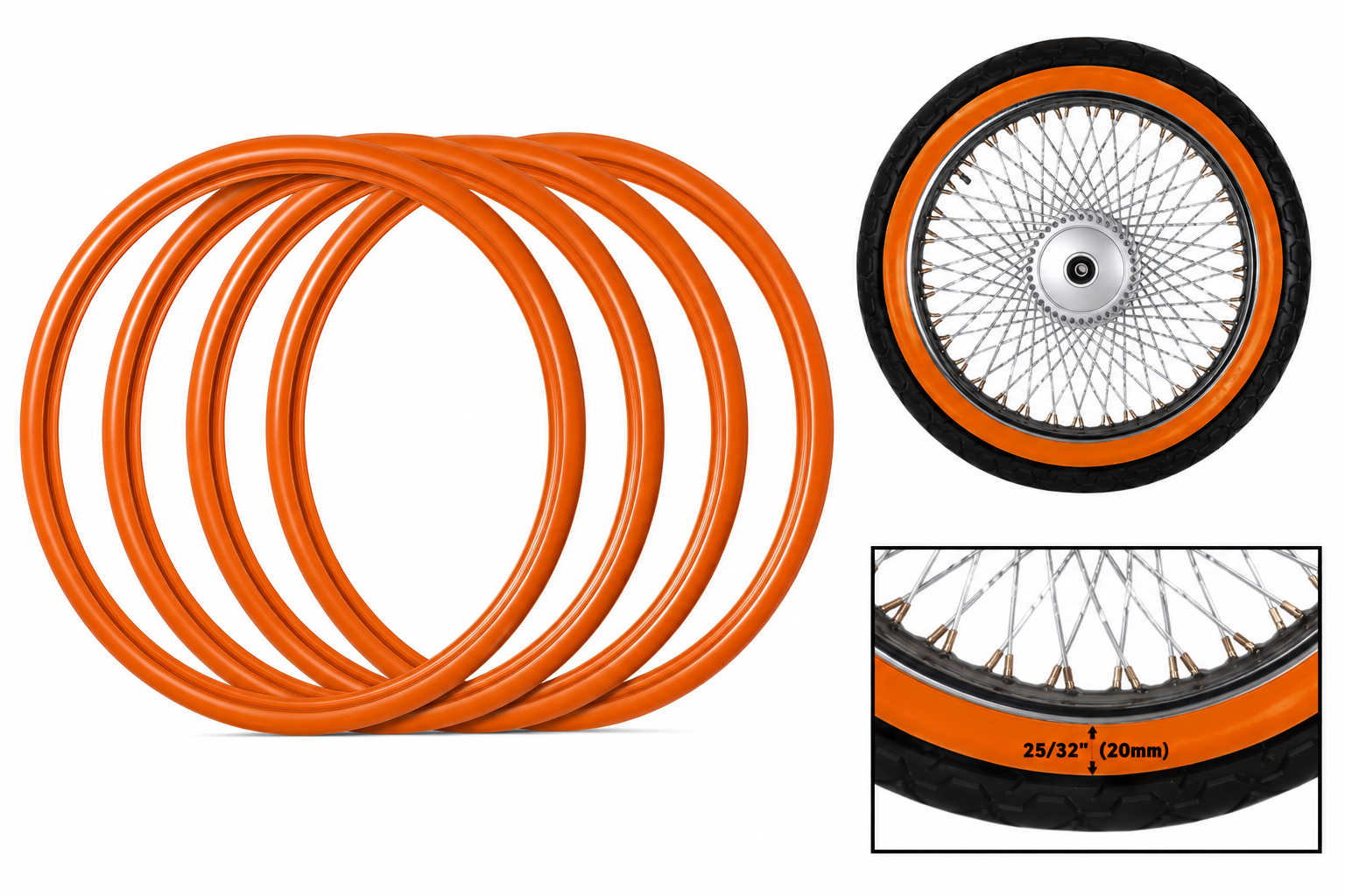 Whitewall accessory for custom and collector motorcycles