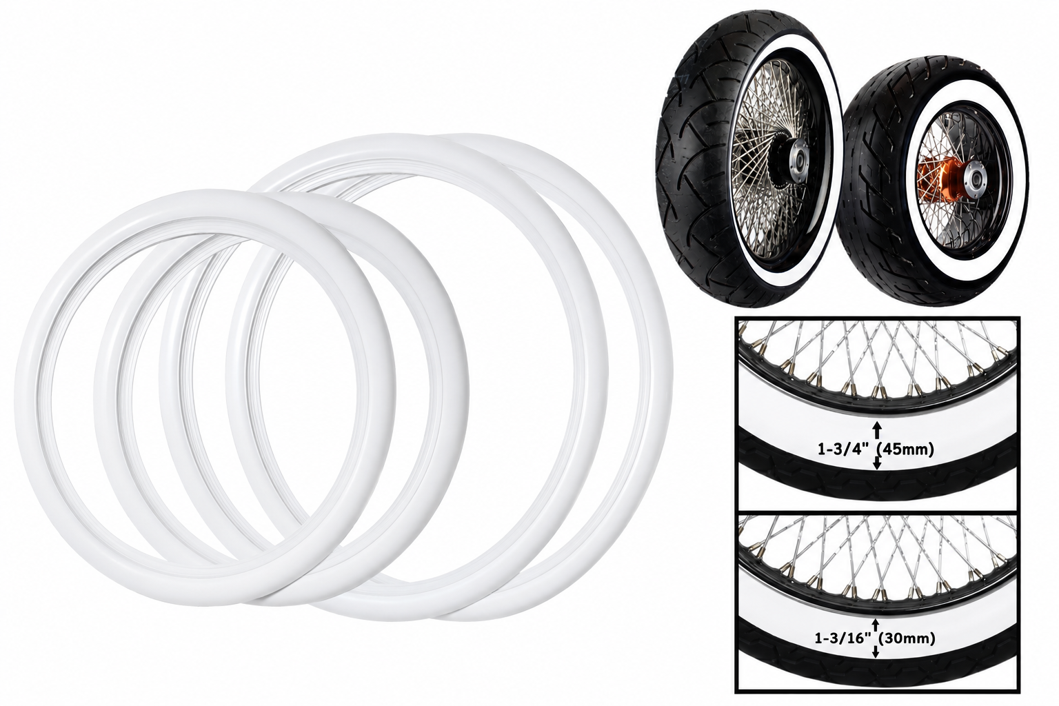 Tire enhancement designed to create authentic whitewall styling